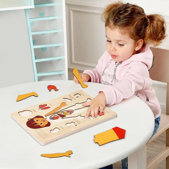 Puzzle du corps humain - Jouet Éducatif Montessori pour Enfants